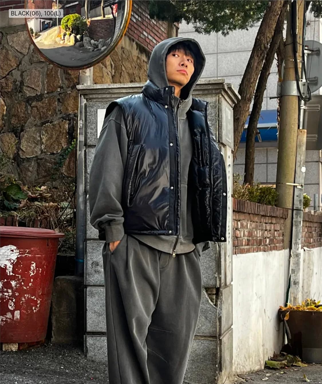 WMC 글로시 다운베스트 패딩조끼 무신사 상품이미지7