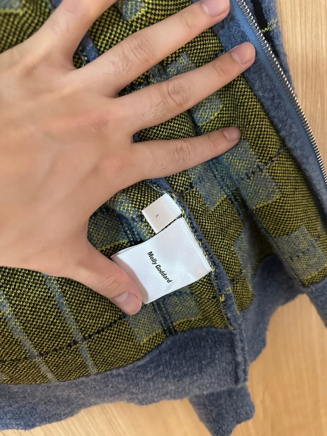 몰리고다드 타탄 집업 가디건 L 사이즈 상품이미지4