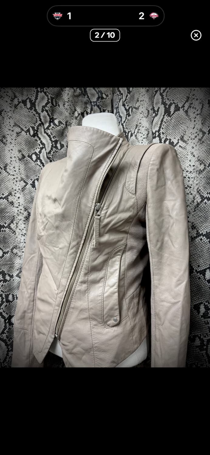 앤클라인 드레이프 레더자켓 양가죽 상품이미지2