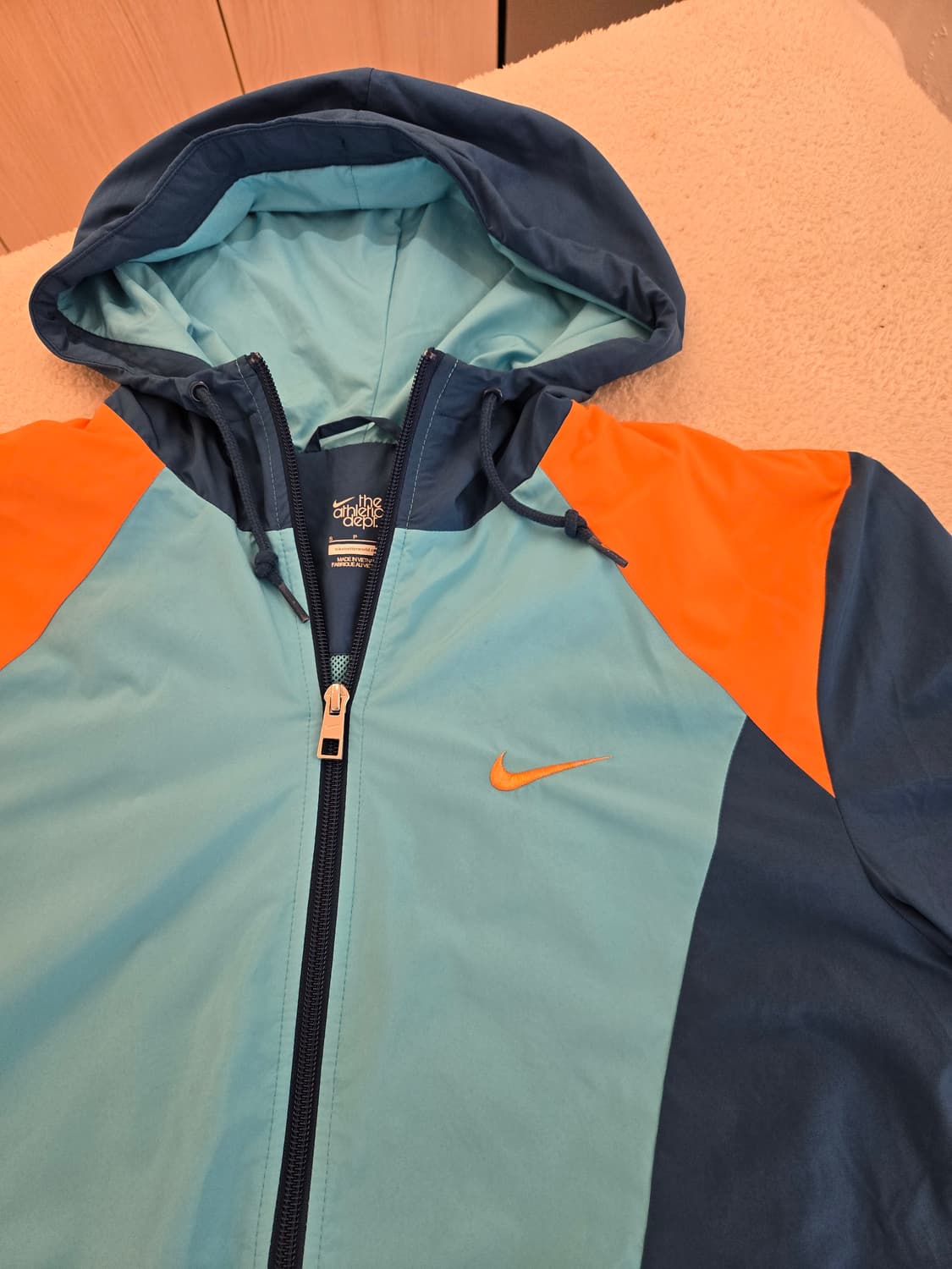 나이키 후드 올드스쿨 바람막이 자켓( 민트+옥색+오렌지) S 상품이미지4