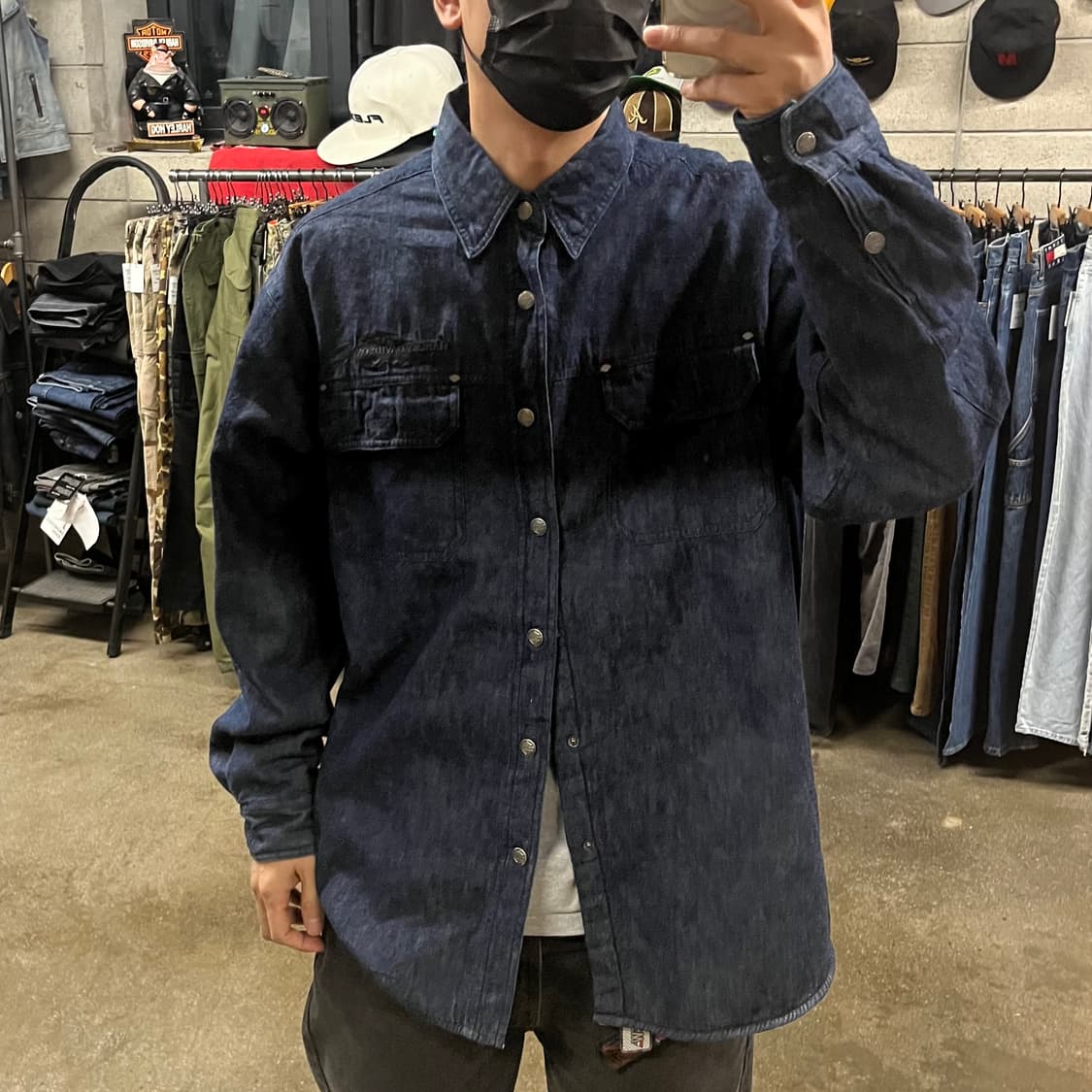 00s 할리데이비슨 헤비 데님 셔츠 (110) 상품이미지6