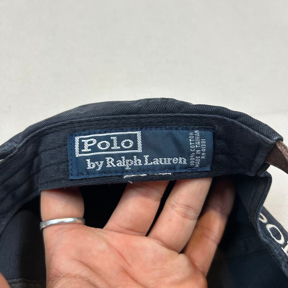 폴로 랄프로렌 볼캡 모자 가죽스트랩 정품 워시드 블랙 상품이미지7