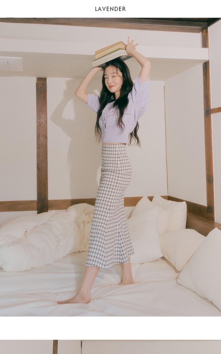 유어네임히얼 물결이가디건 (라벤더/S) 상품이미지2