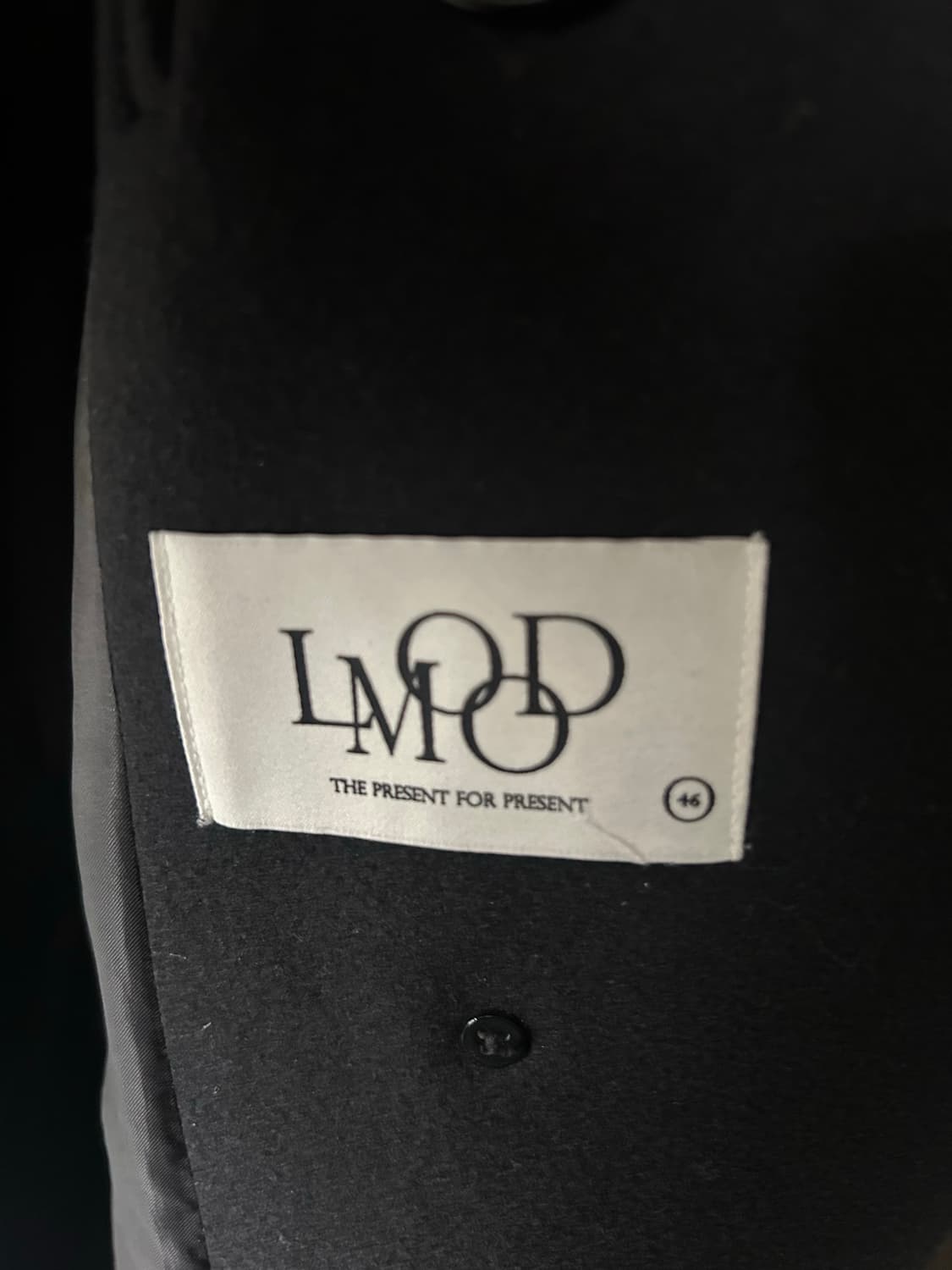 LMood 엘무드 블랙 더블 코트 46사이즈 상품이미지3