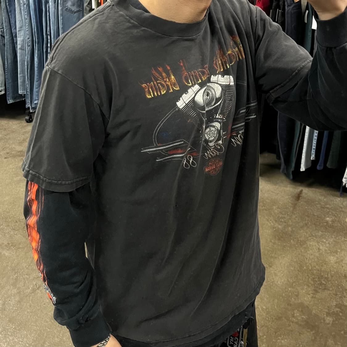 90s 할리데이비슨 트윈캠 티셔츠 (100) 상품이미지8