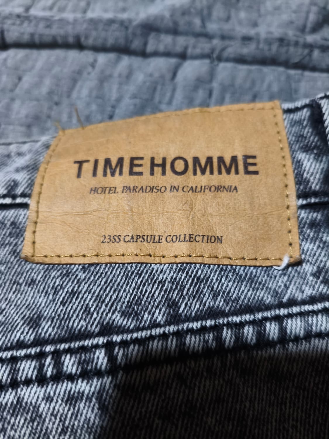 타임 옴므 세미 와이드 핏 청바지 32  극미중고 그레이 팬츠 데님 상품이미지3