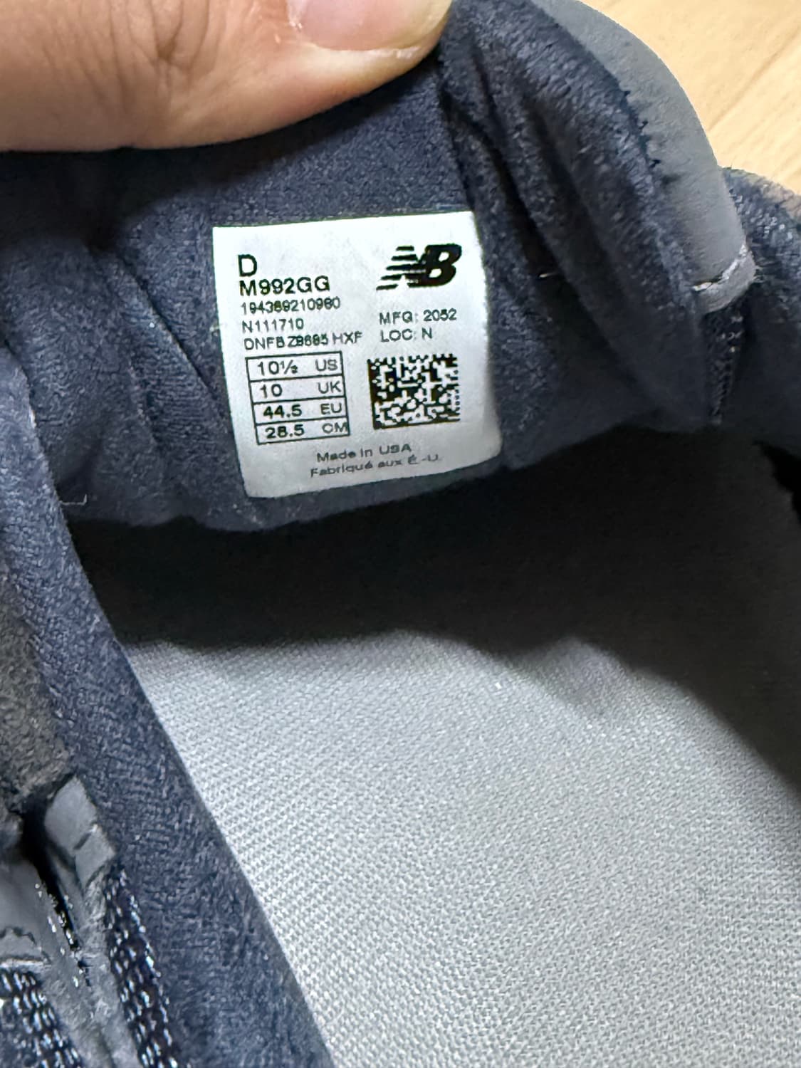 뉴발란스 992 네이비 285 상품이미지7