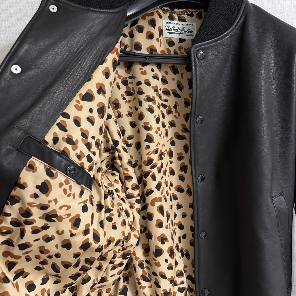 와코마리아 레더 바시티 자켓 상품이미지3