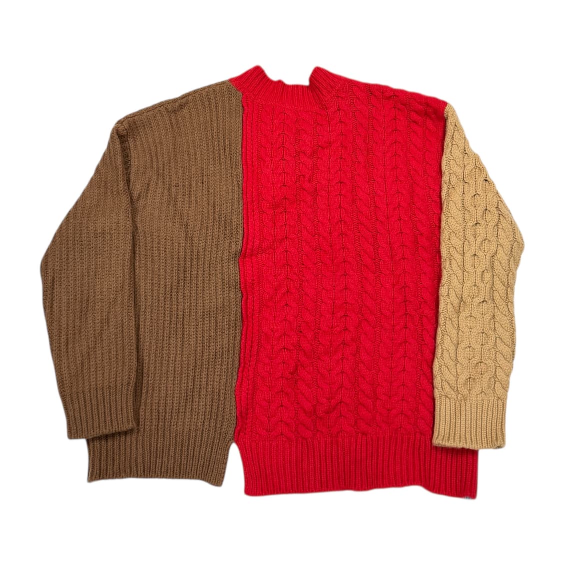 앤더슨벨 오버사이즈드 컬러블록 울 블렌드 스웨터 브이넥 니트 M 상품이미지3