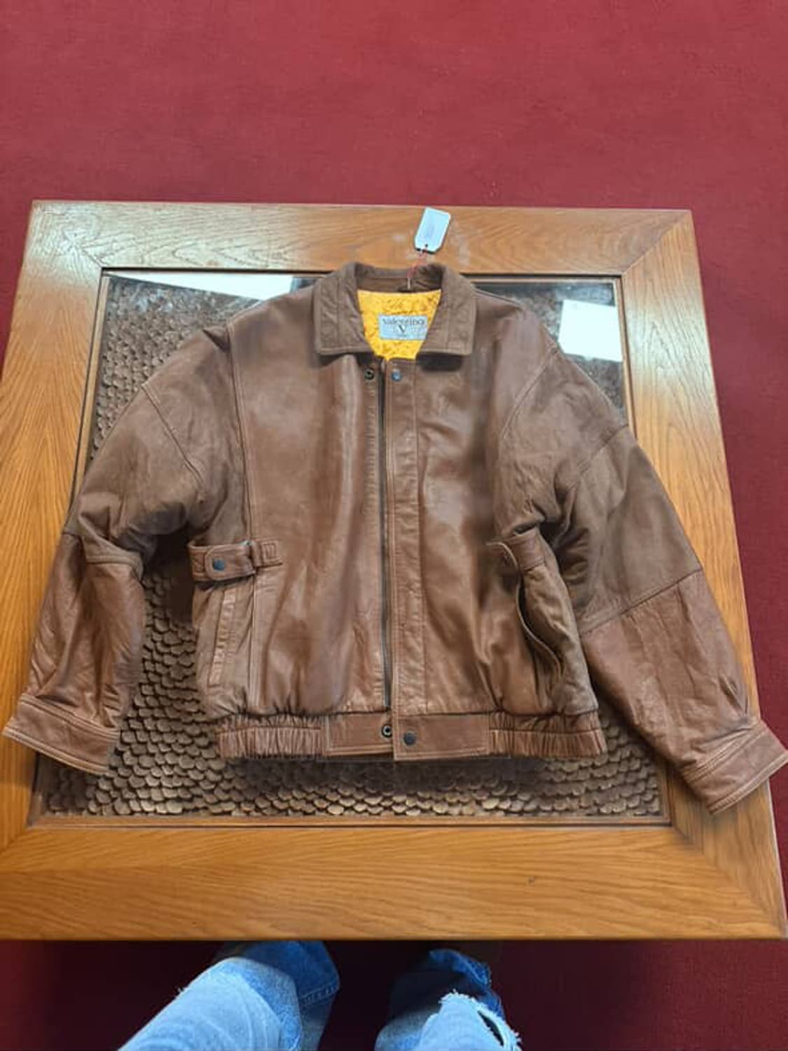 가죽 레더 봄버 자켓 상품이미지2