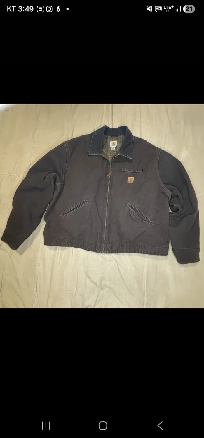 칼하트 J97 디트로이트 자켓 다크 브라운(dkb) 상품이미지2