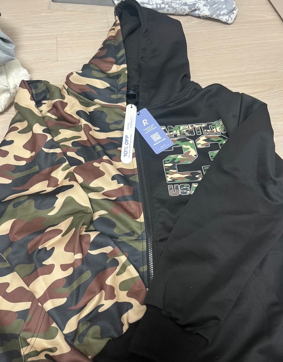 새상품)카모 밀리터리 카모플라쥬 힙한 후드집업 상품이미지1
