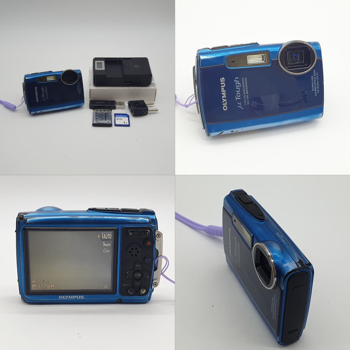 작례⭕️ 올림푸스 터프 3000 메탈릭 블루🌊 TOUGH 빈티지 디카  상품이미지2