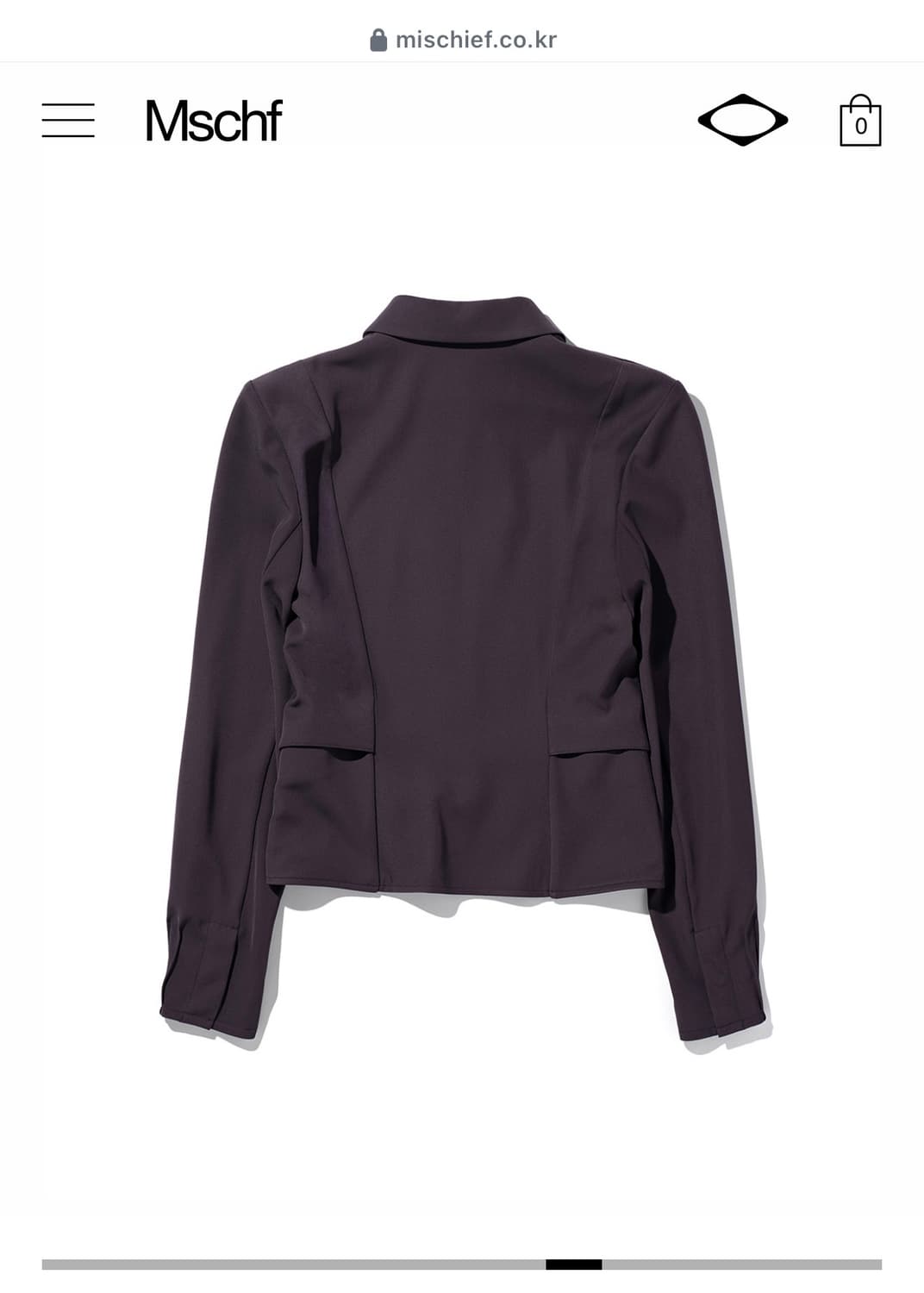 TAILORED UNIFORM JACKET_PURPLE CHARCOAL 상품이미지2