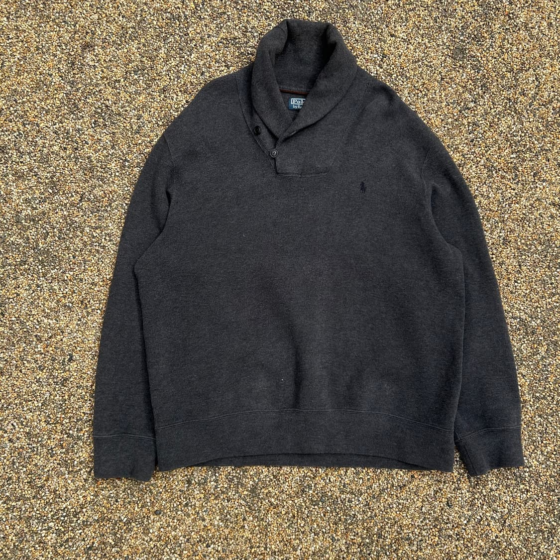 폴로(POLO RalphLauren) 숄카라 그레이 니트 상품이미지1