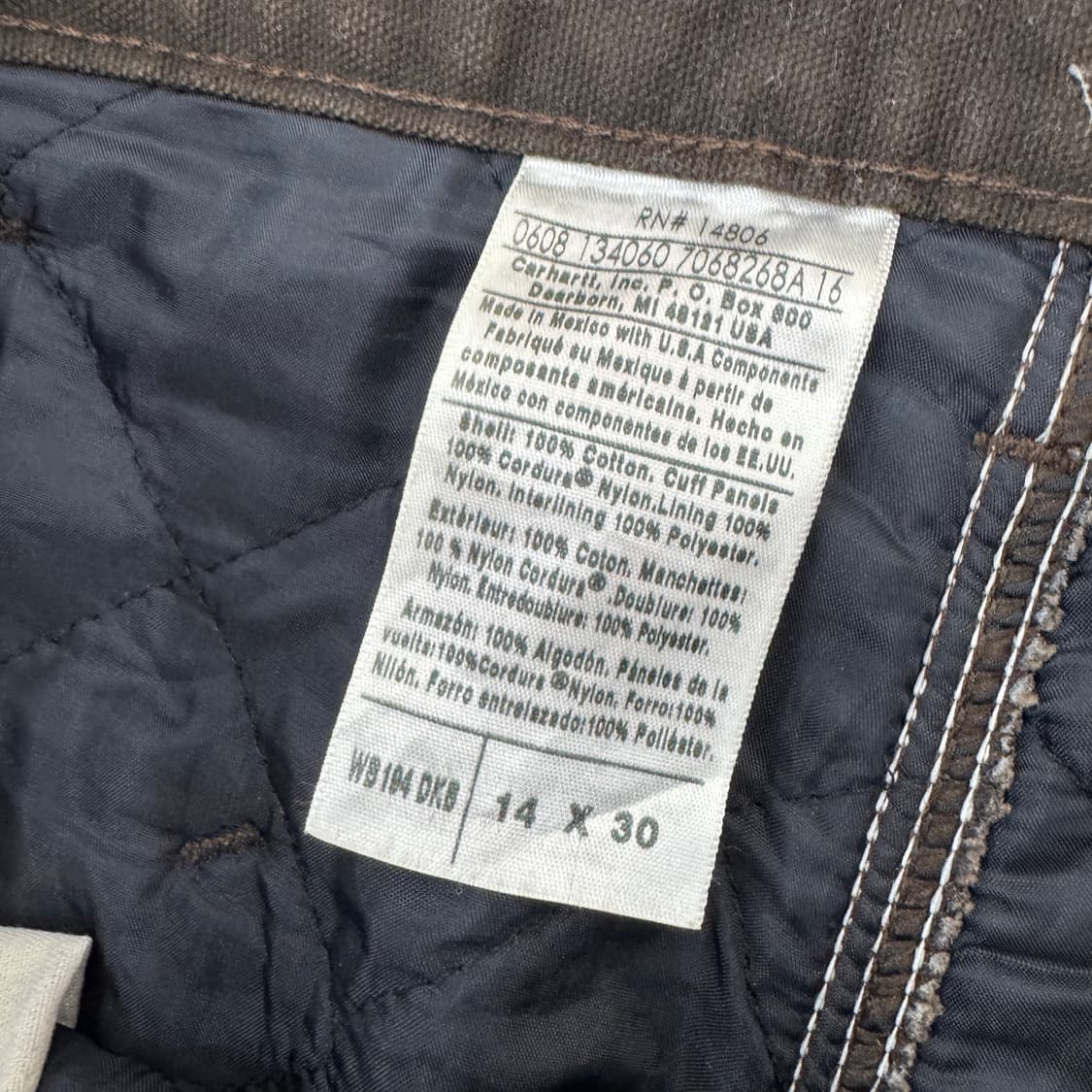 36 칼하트 USA 브라운 덕 더블 니 워크 팬츠 상품이미지9