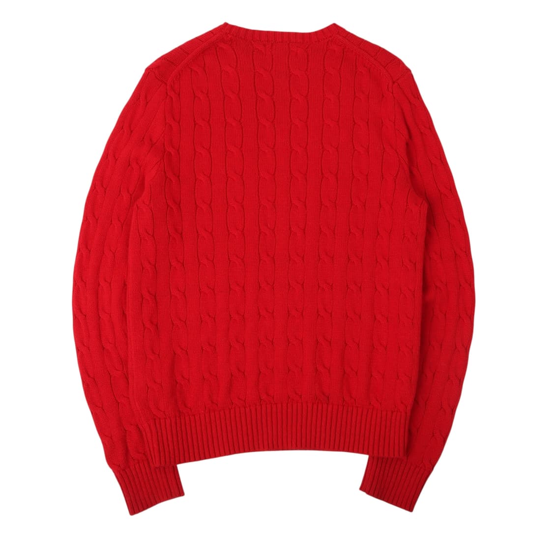 폴로 랄프로렌 레드 코튼 케이블 니트 스웨터 상품이미지5