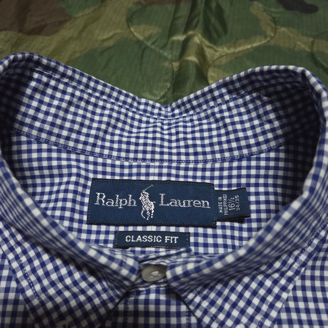 00s Vintage Polo Ralph Lauren 깅엄체크 셔츠 상품이미지4