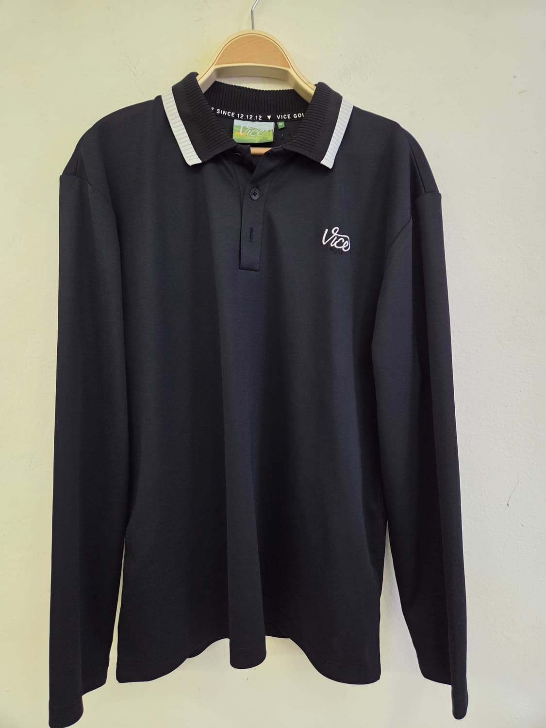 Vice Golf 남성 긴팔 카라티 블랙 XL 상품이미지1