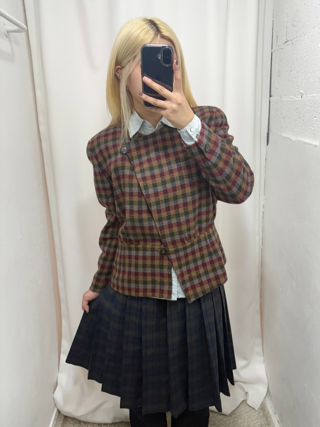 mila schon DUE MILA 밀라숀 체크 울 블레이저자켓 상품이미지1