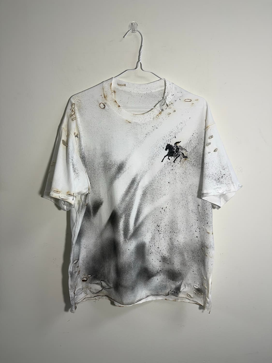 빈티지무드 그릴드 디스트로이드 워싱 반팔  상품이미지1