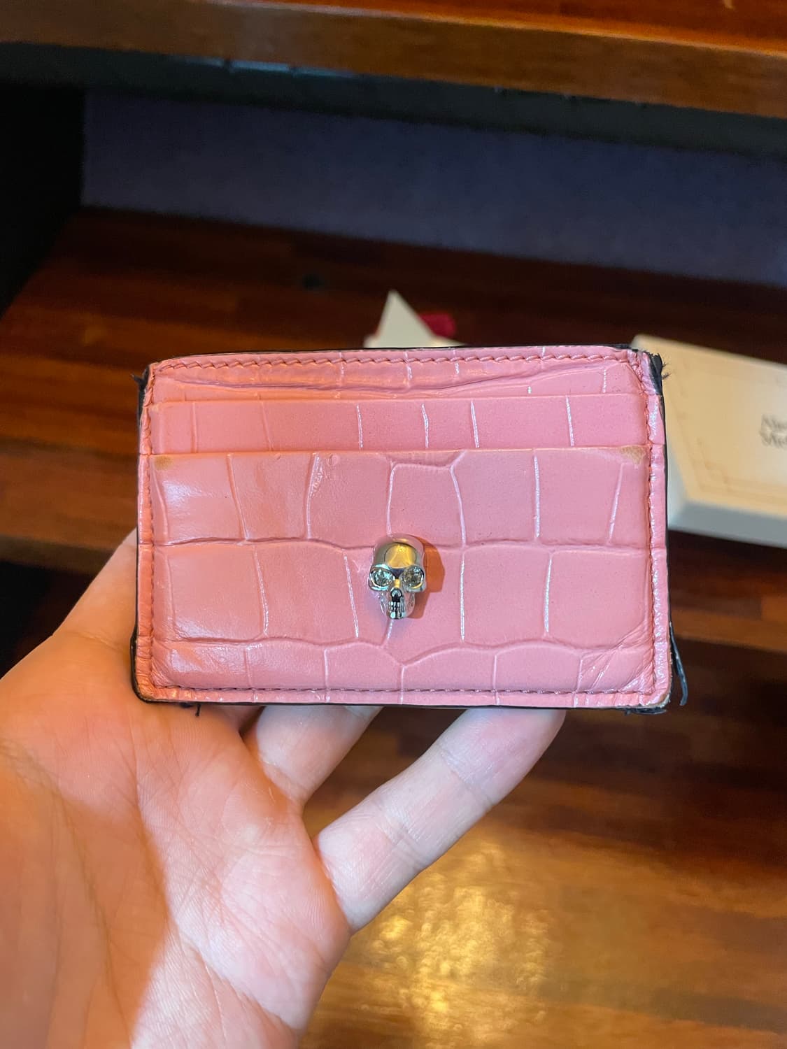 알렉산더 맥퀸 핑크 카드지갑(손상) 풀세트 상품이미지2