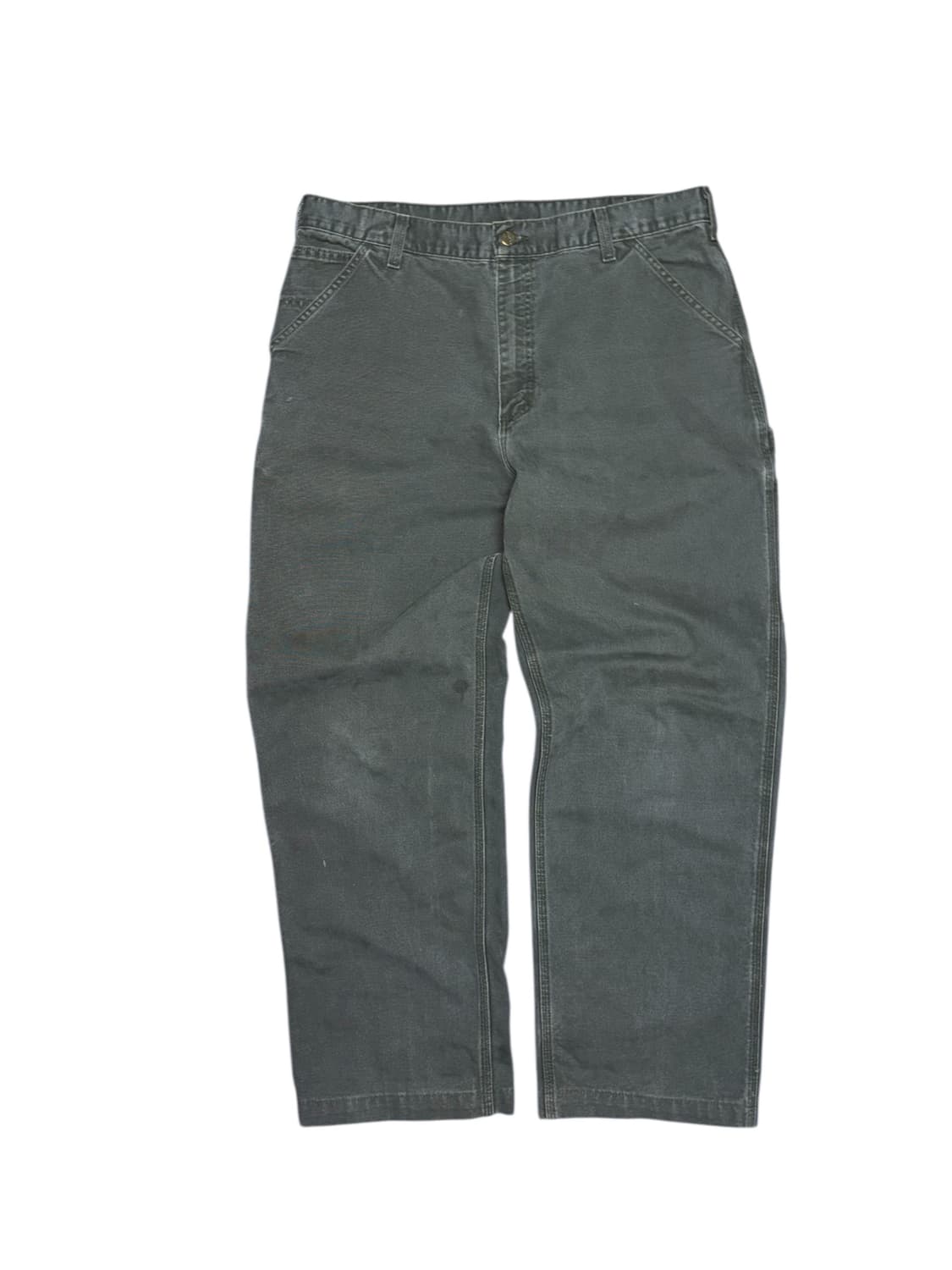 칼하트 b11 모스그린 싱글니 카펜터 워크 팬츠 상품이미지2