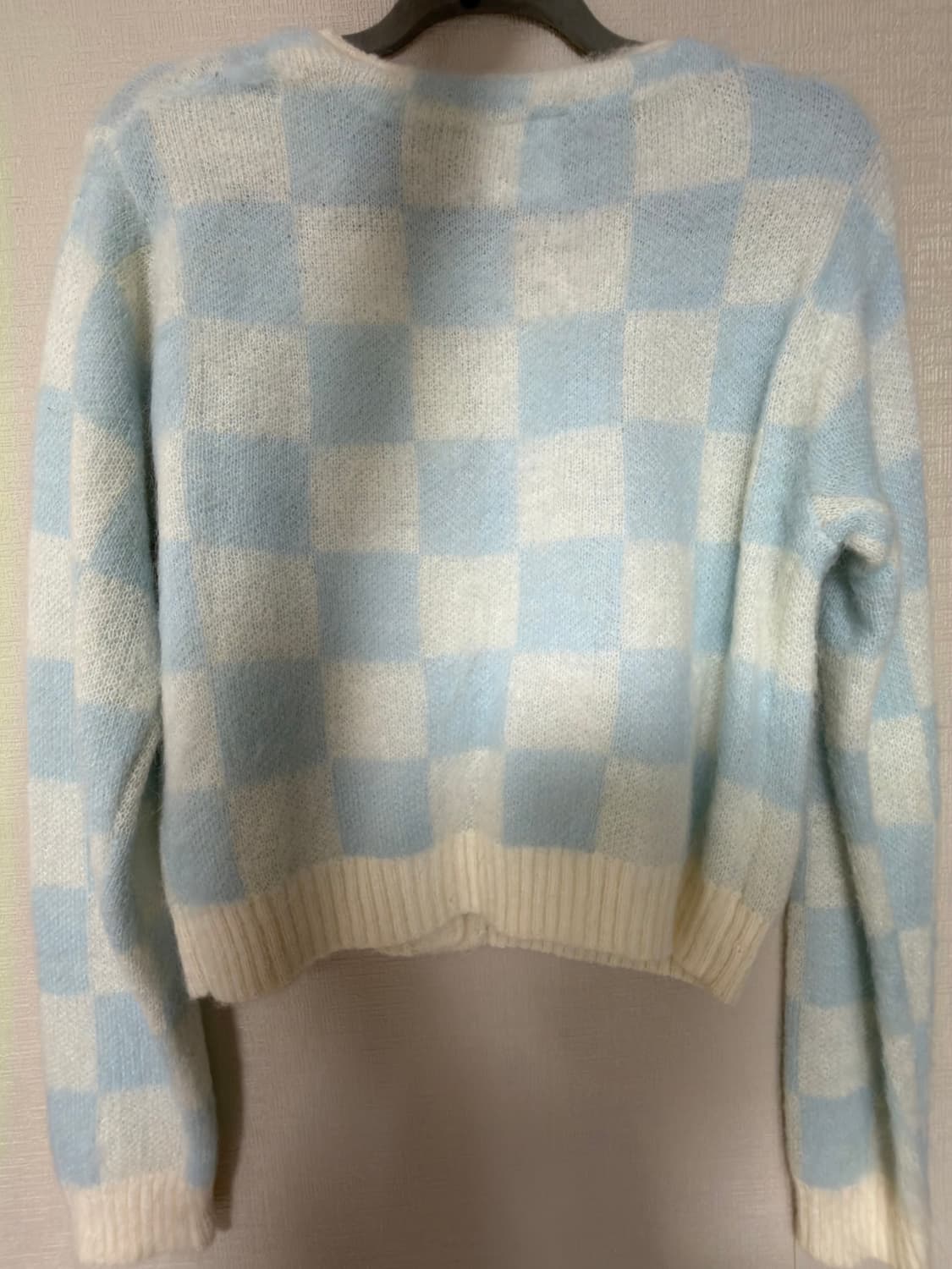 벌스원 체커보드 크롭 가디건 상품이미지2