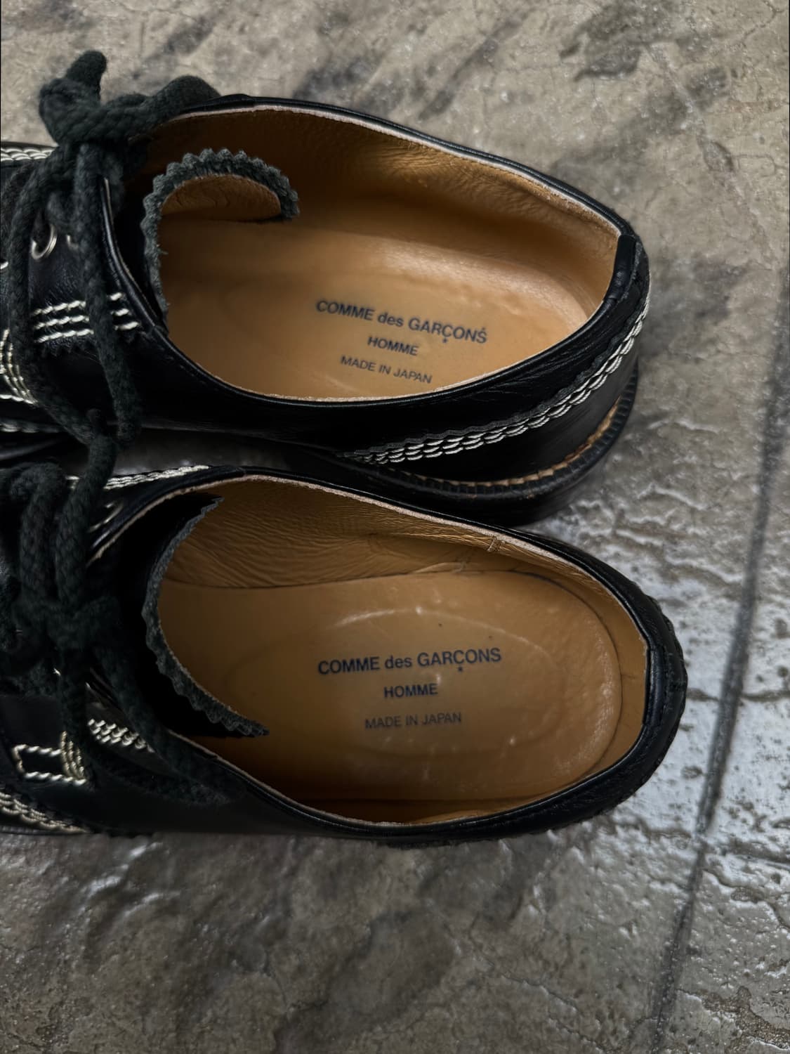 꼼데가르송 옴므 하트쉐입 윙팁 더비슈즈 상품이미지4