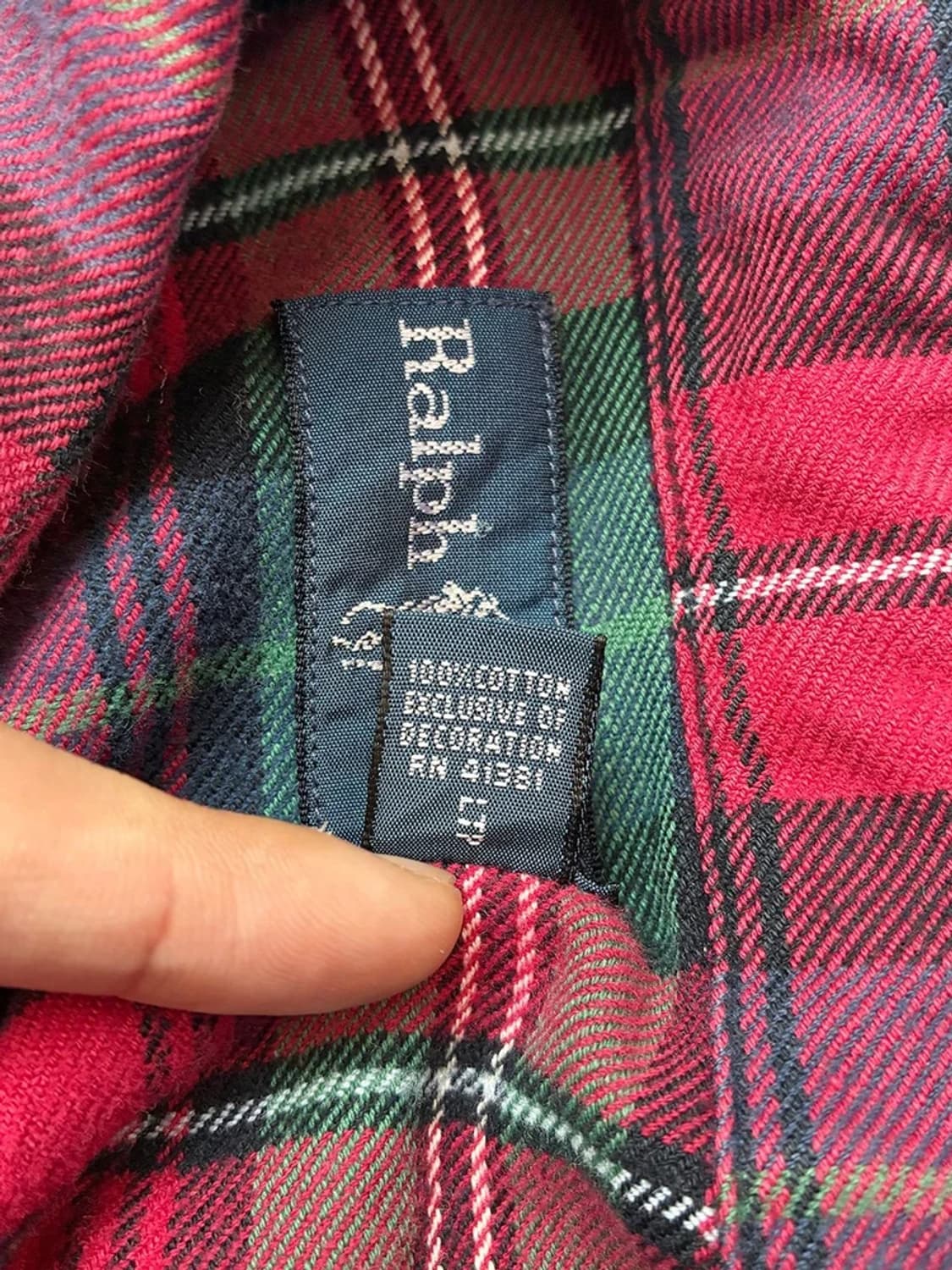 폴로 랄프로렌 00s 엘보 패치 타탄체크 남방 PN5413 상품이미지8