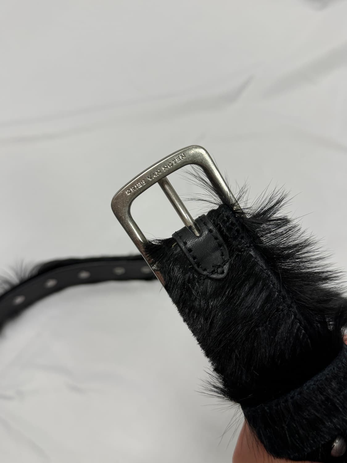 드리스 반 노튼 카프 헤어 스터드 벨트 상품이미지2