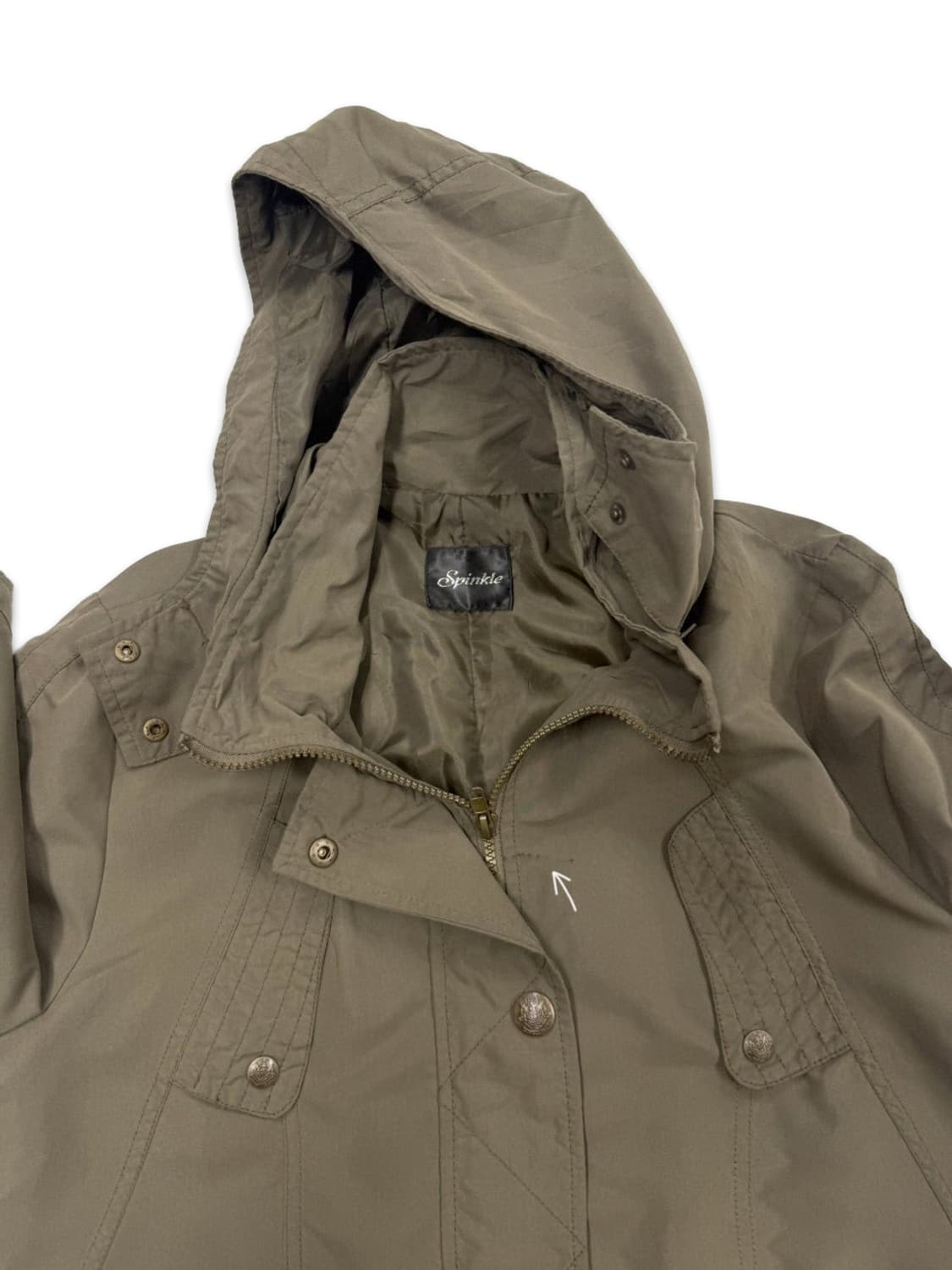 빈티지 spinkle 카키 집업 후드 야상 상품이미지4