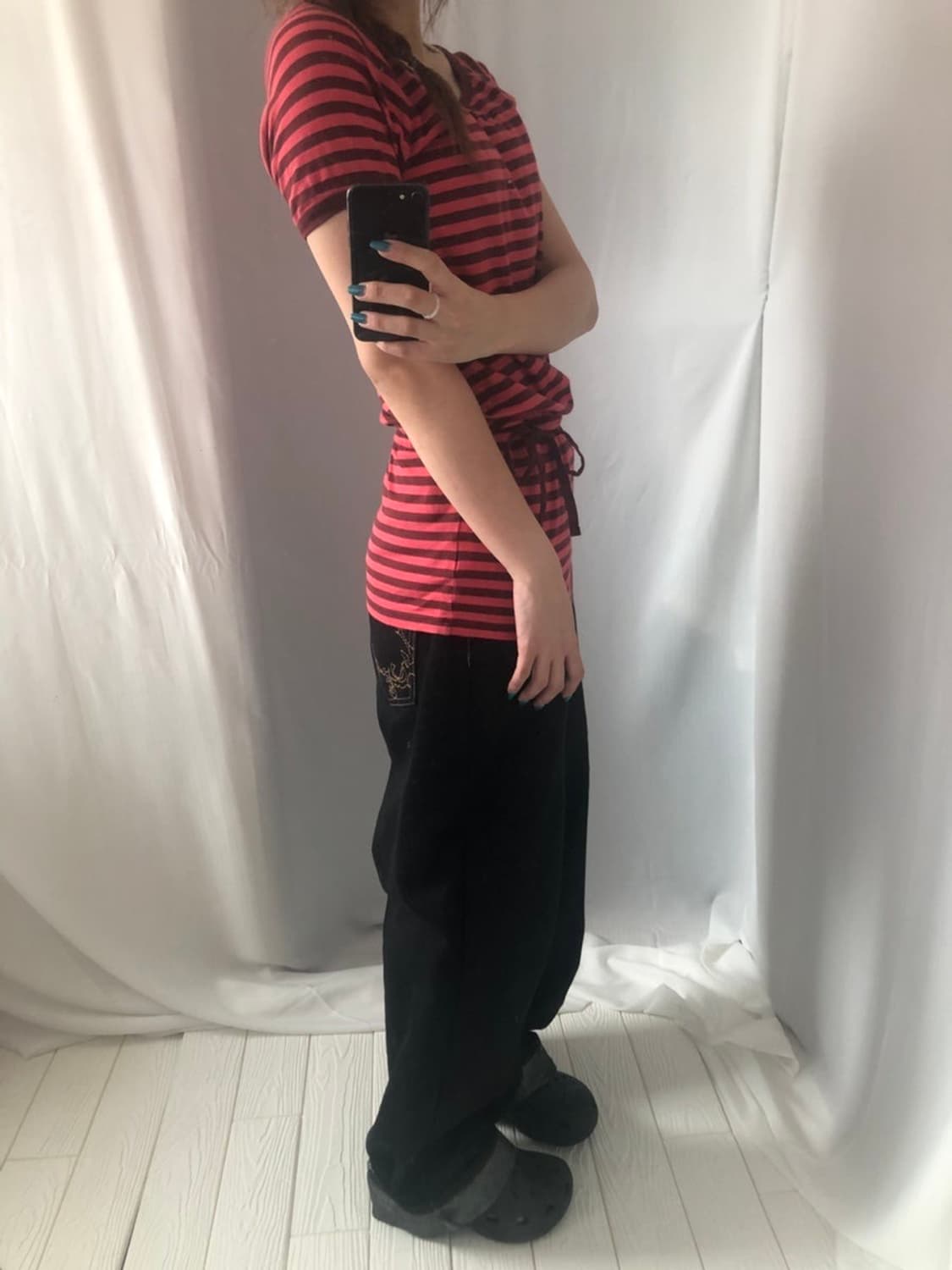 714. Uniqlo crimson stripe dress 상품이미지4
