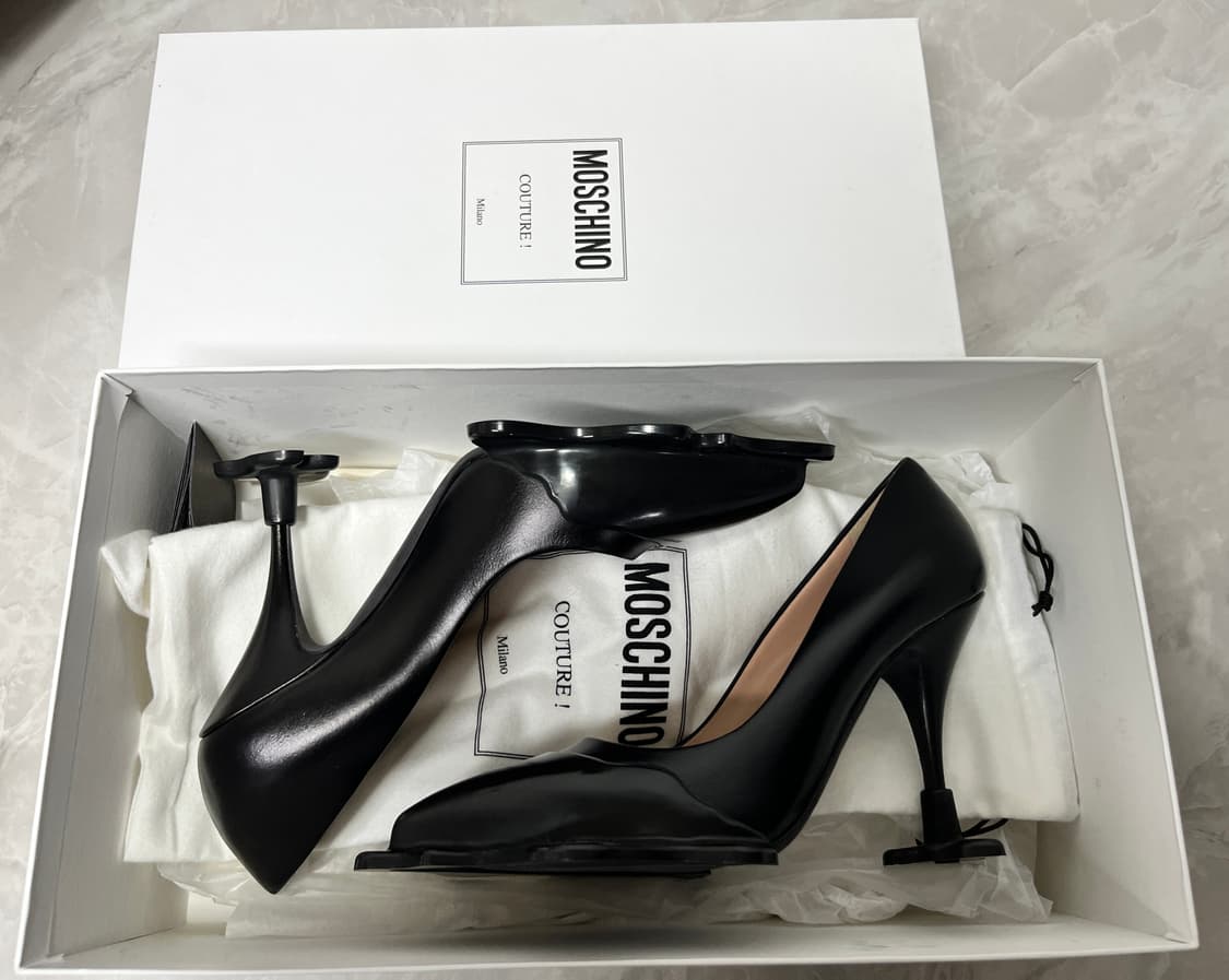 새상품) 모스키노 블랙 힐 37사이즈 상품이미지5