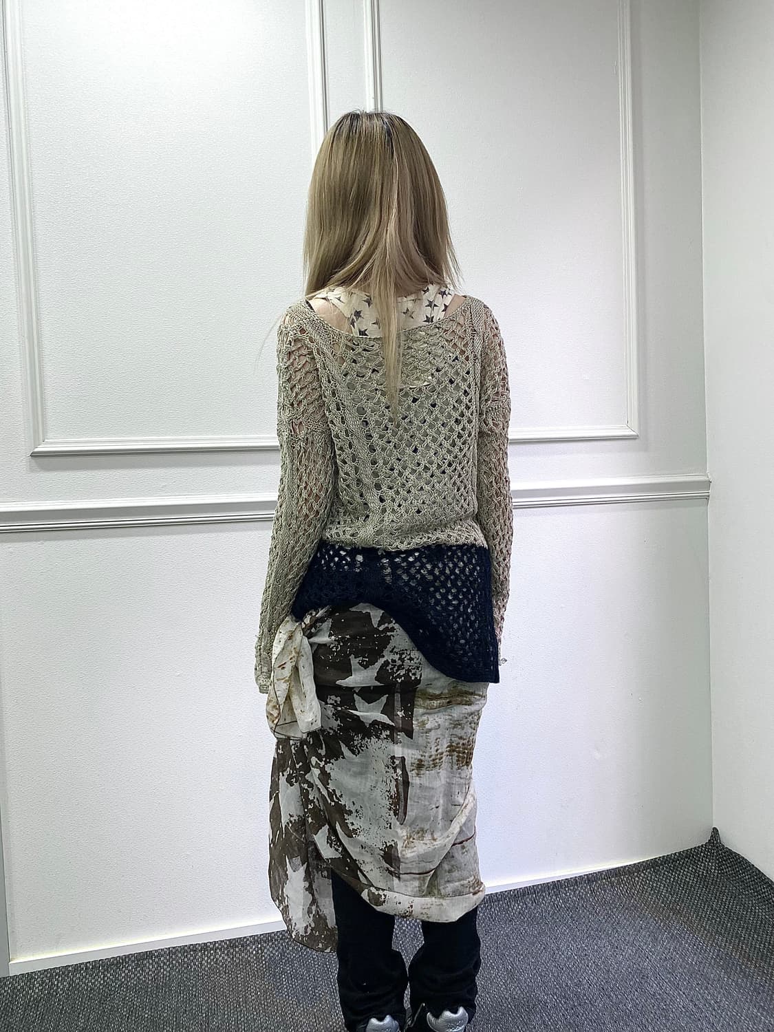 Y2K Grunge Mesh Sleeve 상품이미지2