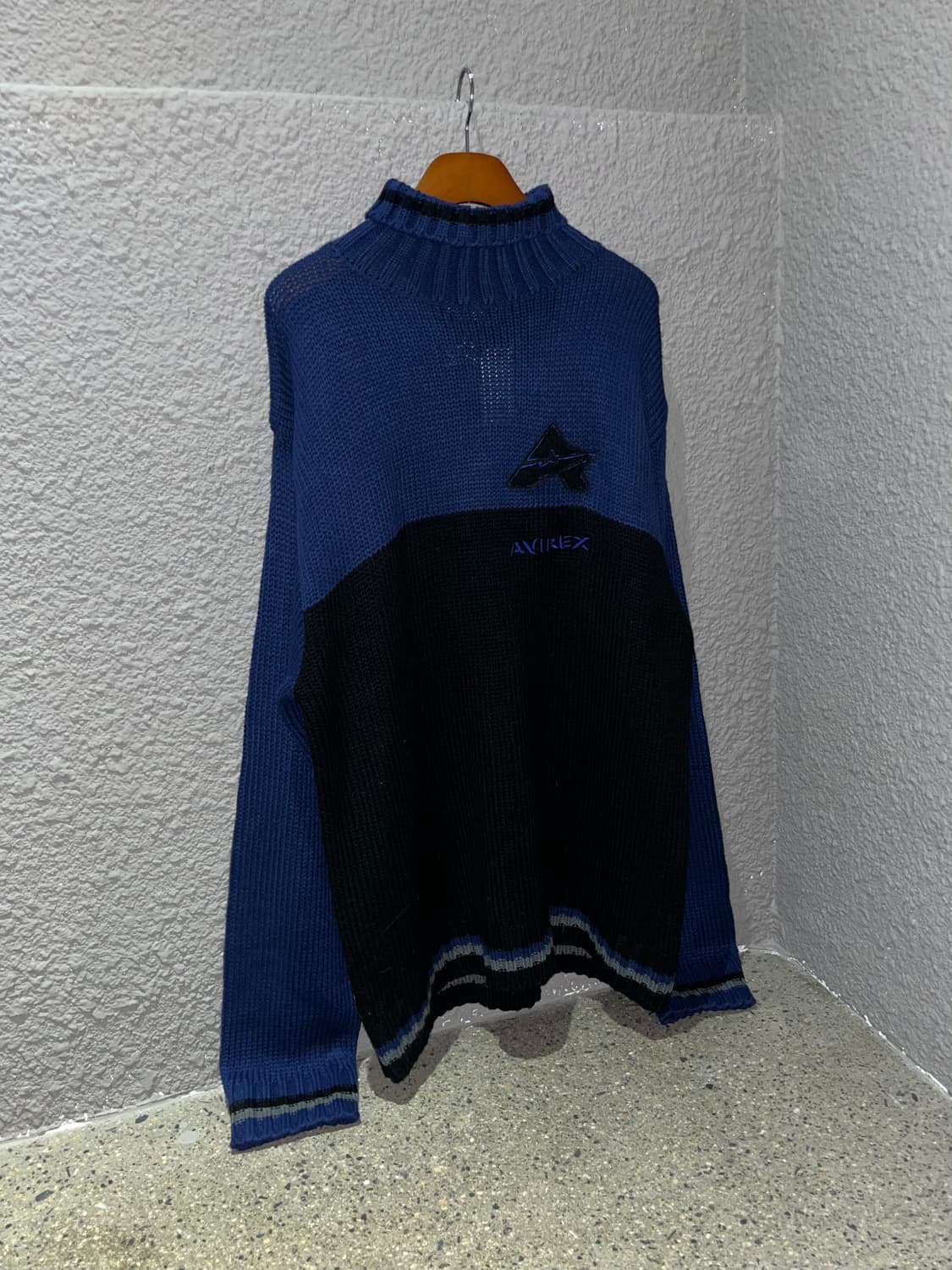 Avirex 아비렉스 배색 폴라 니트 상품이미지3