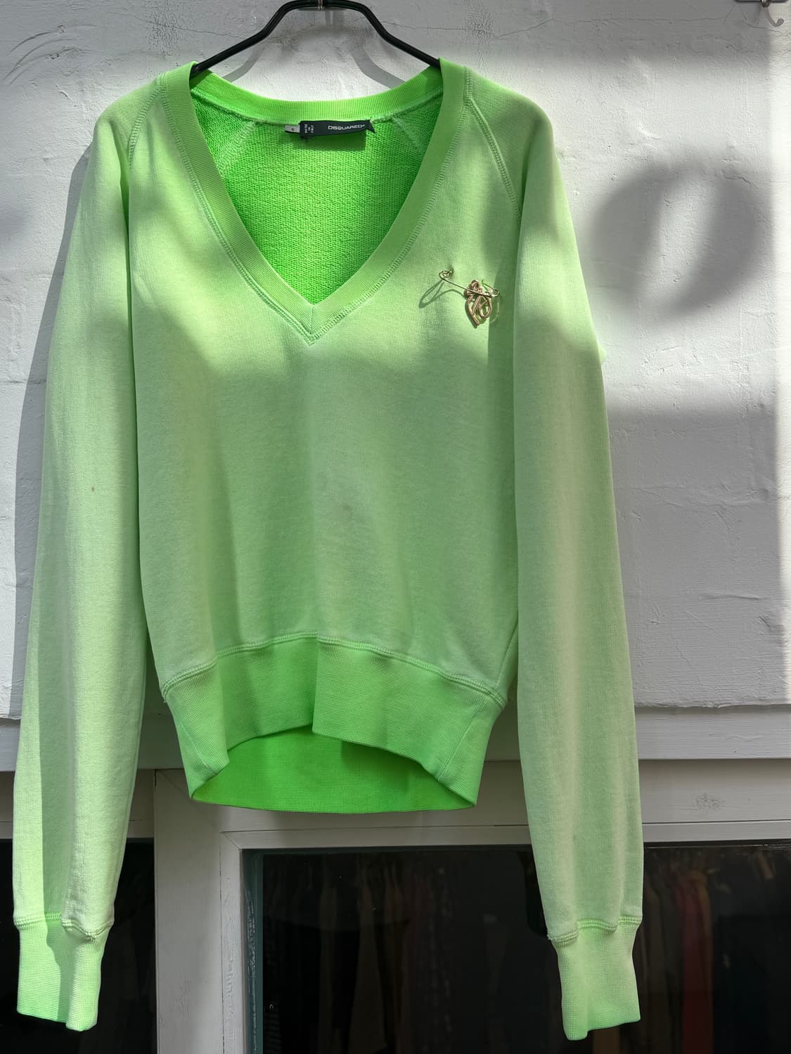 Dsquared2 디스퀘어드 그린 브이넥 스웨트셔츠 S 상품이미지3