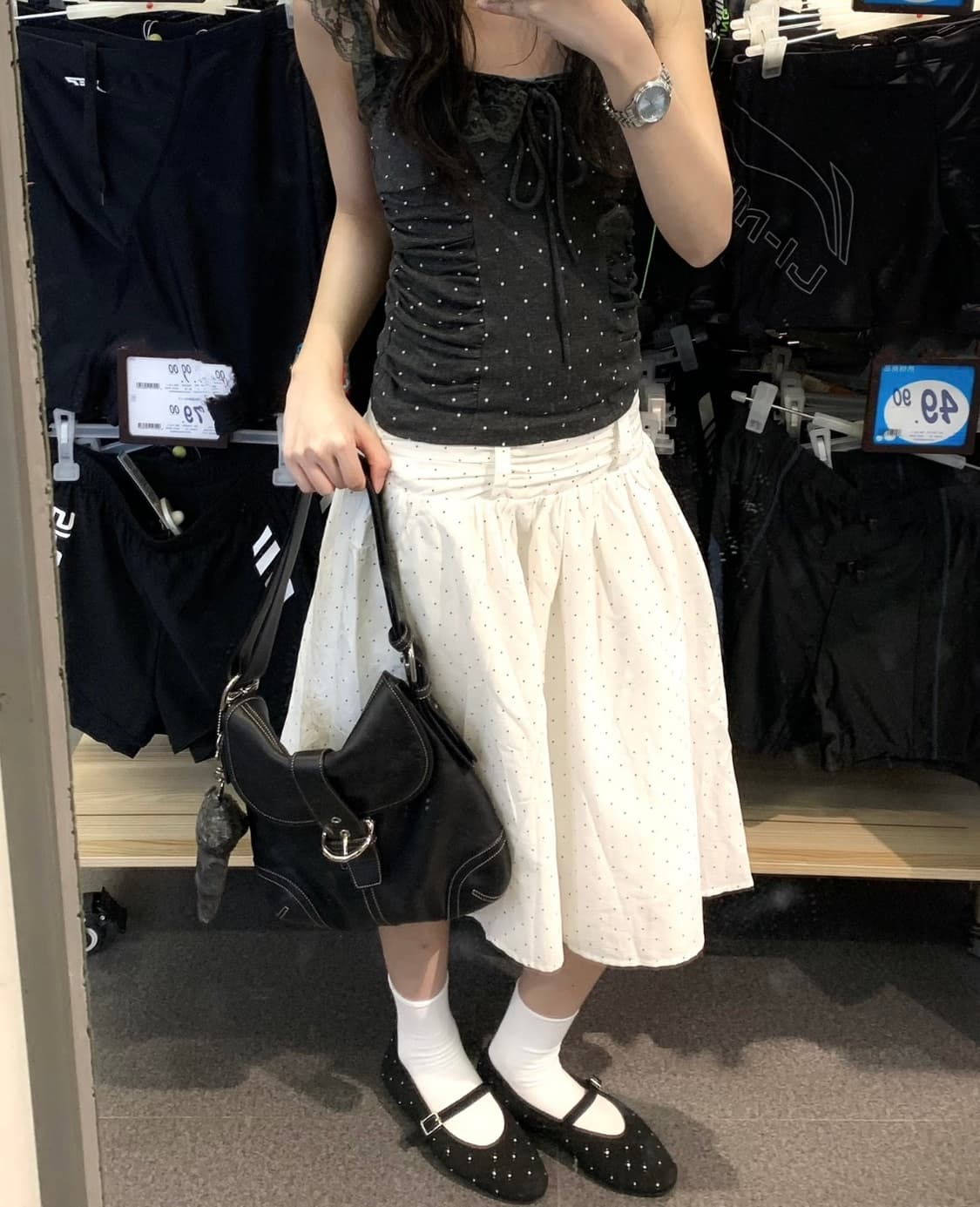 90s coach 코치 클래식 블랙 레더 소호백 숄더백 크로스백 상품이미지4