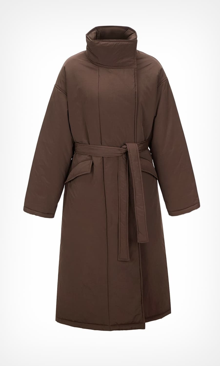 르Le 하이넥 패딩 롱코트/브라운 상품이미지1