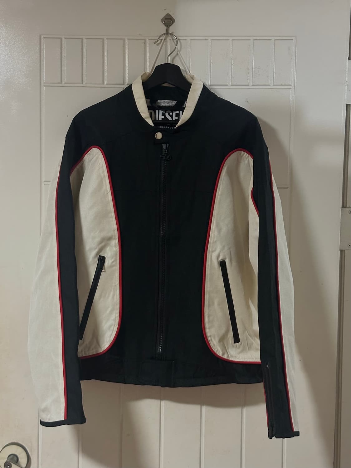 디젤 J-블링크 컬러블록 나일론 바이커 자켓 (XL) 상품이미지2