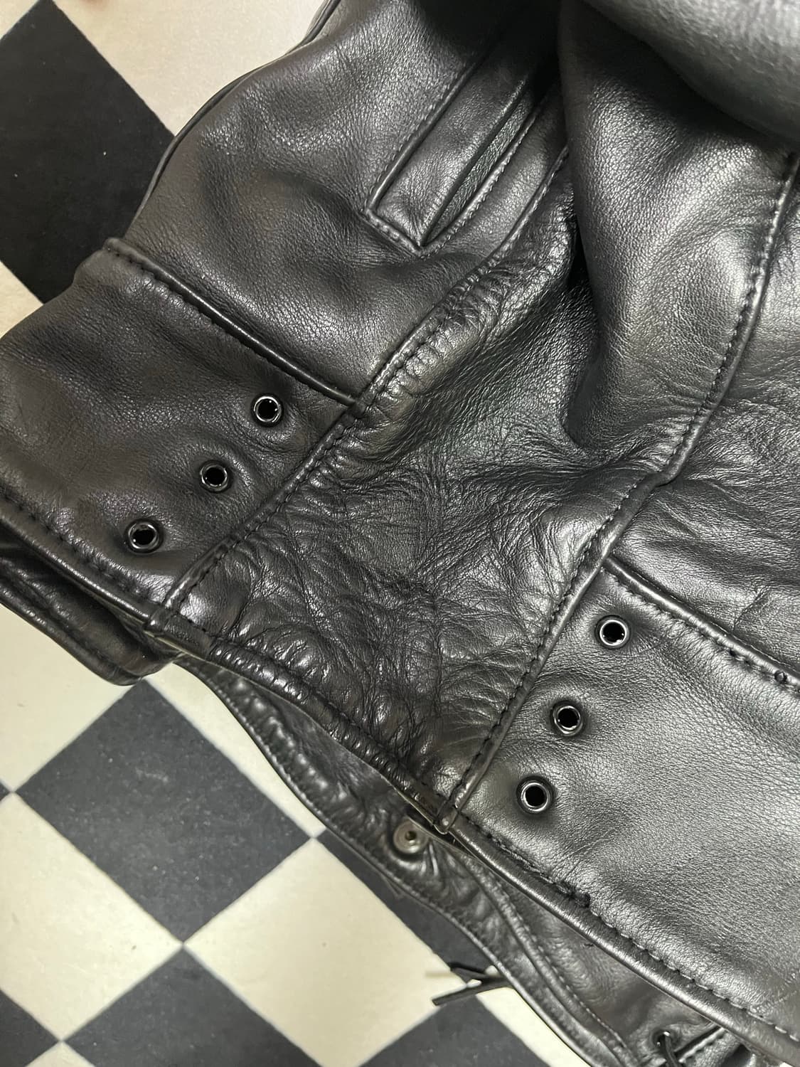 70's vanson 스웨덴 모터사이클 레더 자켓 상품이미지3