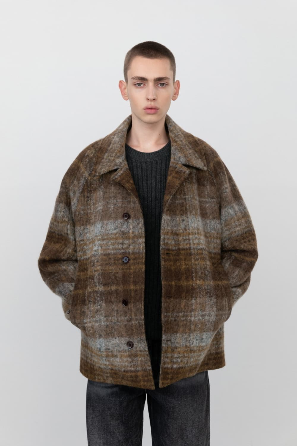 인사일런스  알파카 하프 발마칸 코트 상품이미지1