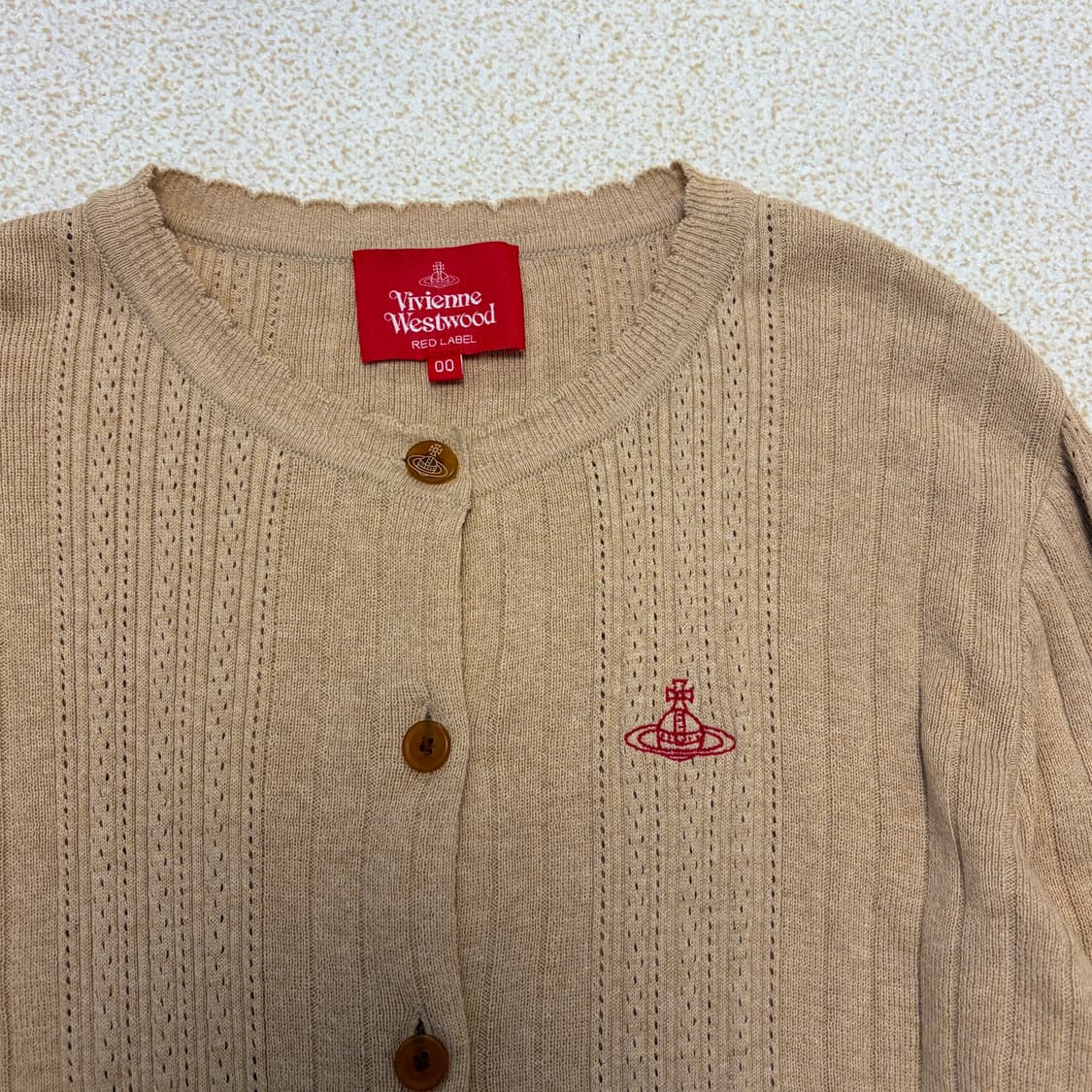 비비안웨스트우드 레드라벨 코튼 아일렛 가디건 상품이미지2