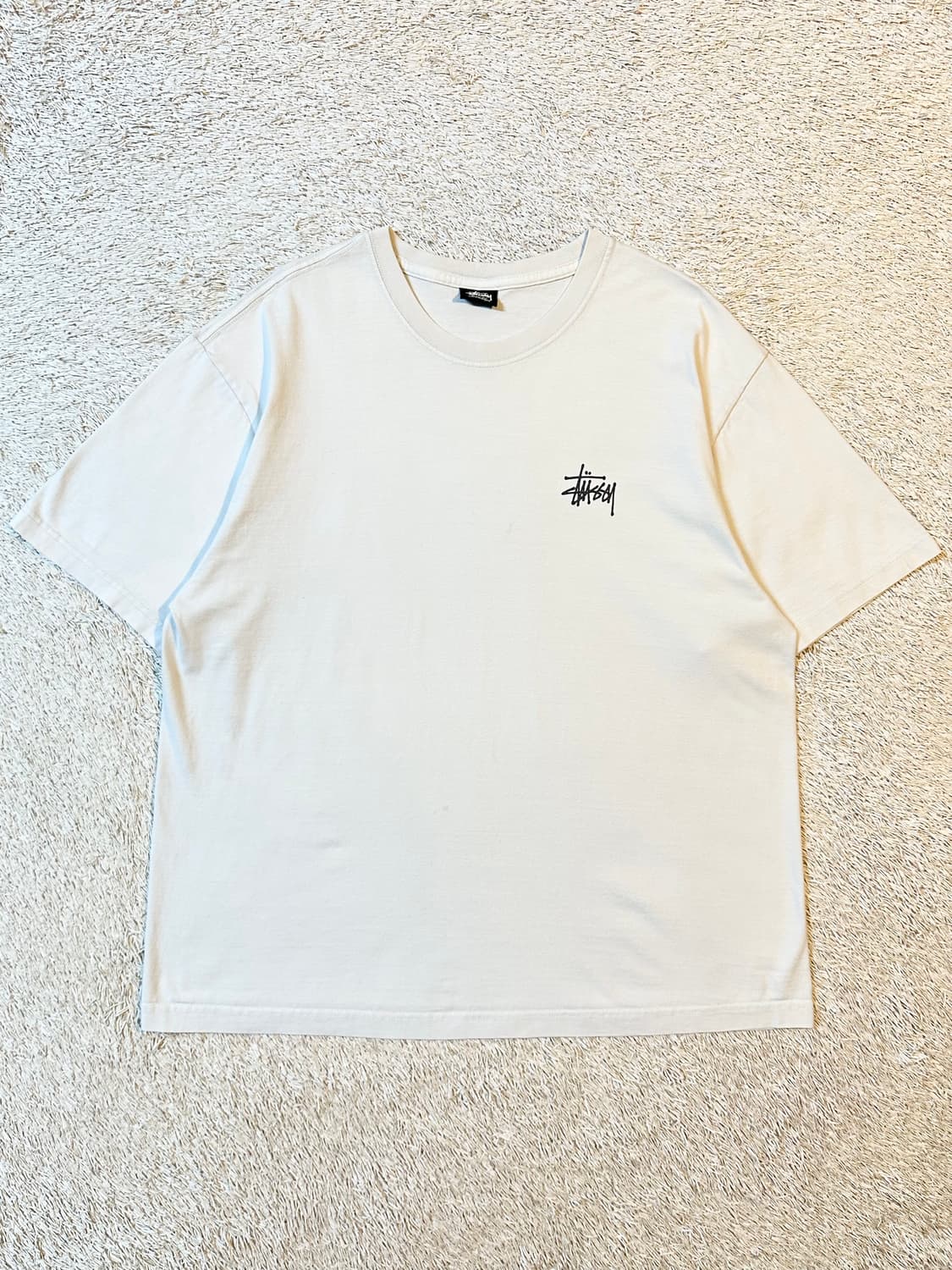 스투시 STUSSY 베이직 로고 반팔 티셔츠 화이트 상품이미지2