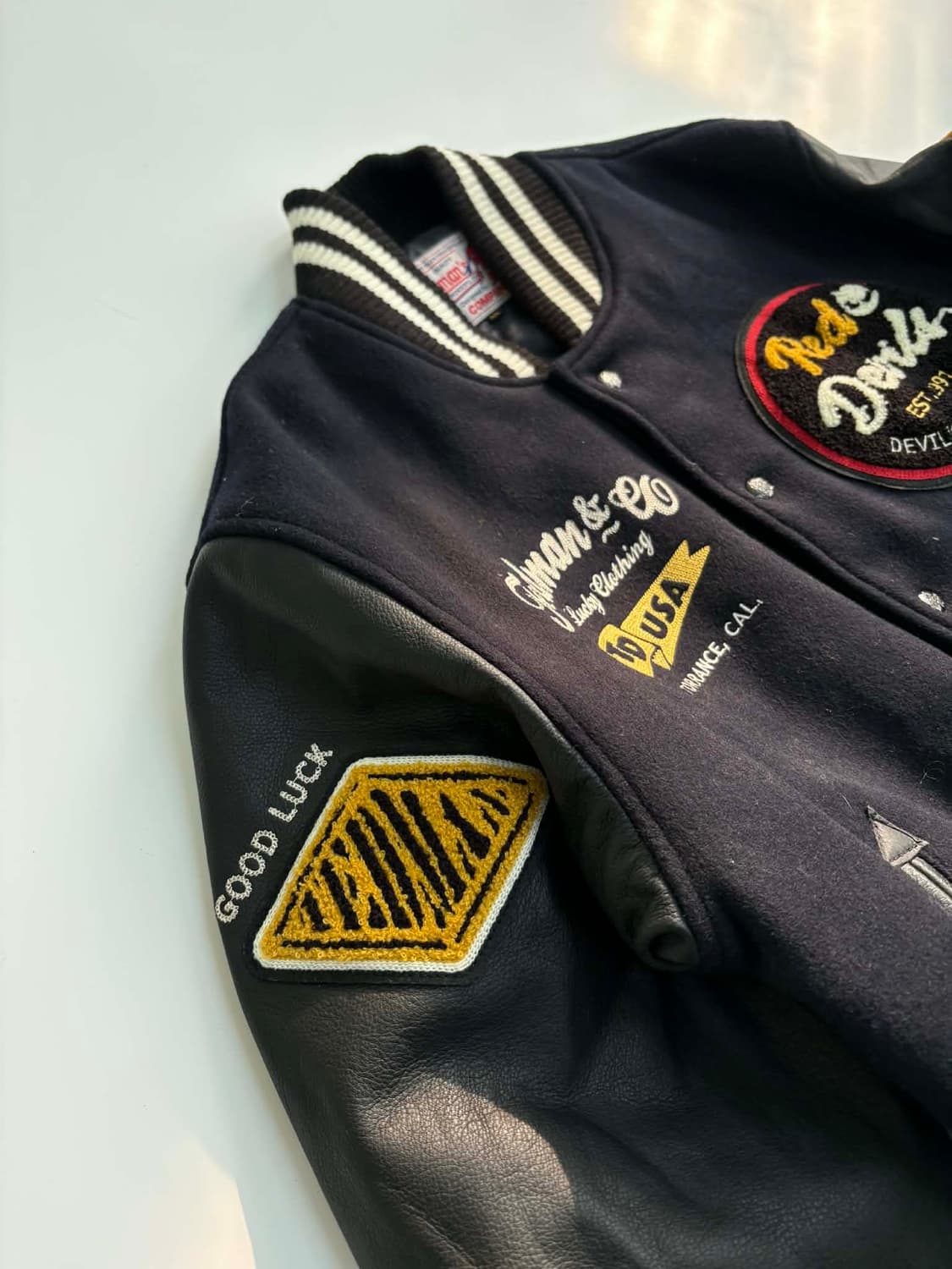 [44] 테드컴퍼니 테드맨 가죽 바시티 자켓 상품이미지8