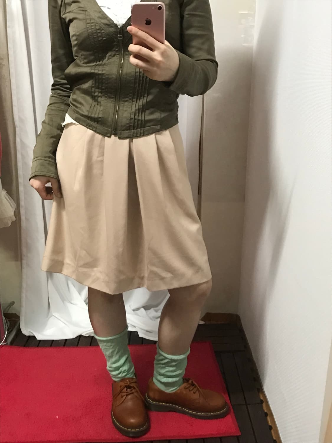 vintage  y2k kaki v-neck zipup jacket 상품이미지3