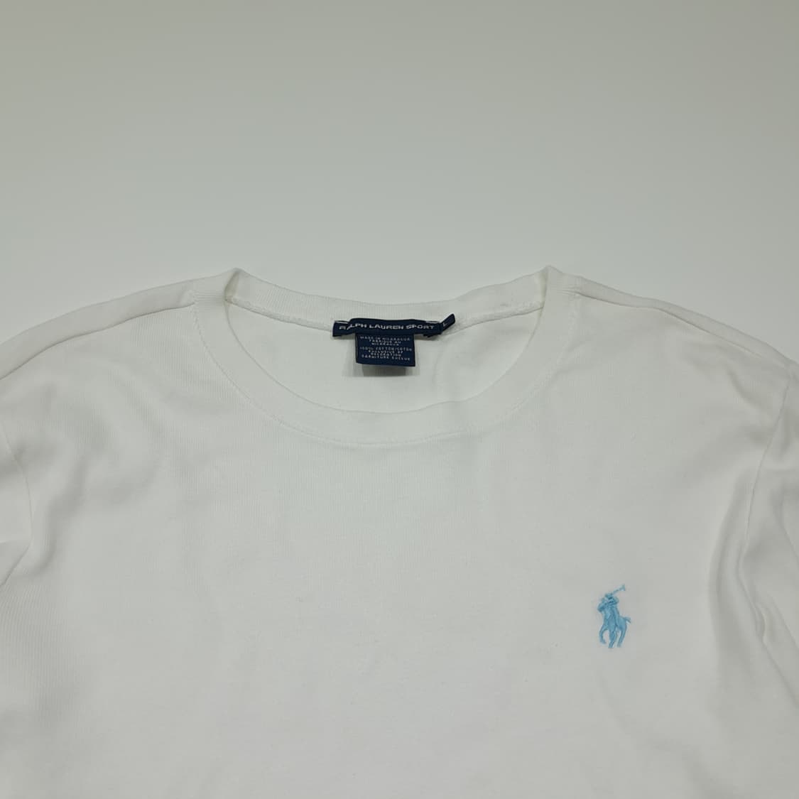 CK053 L 폴로 90s 블루포니 화이트 라운드 티셔츠 상품이미지2