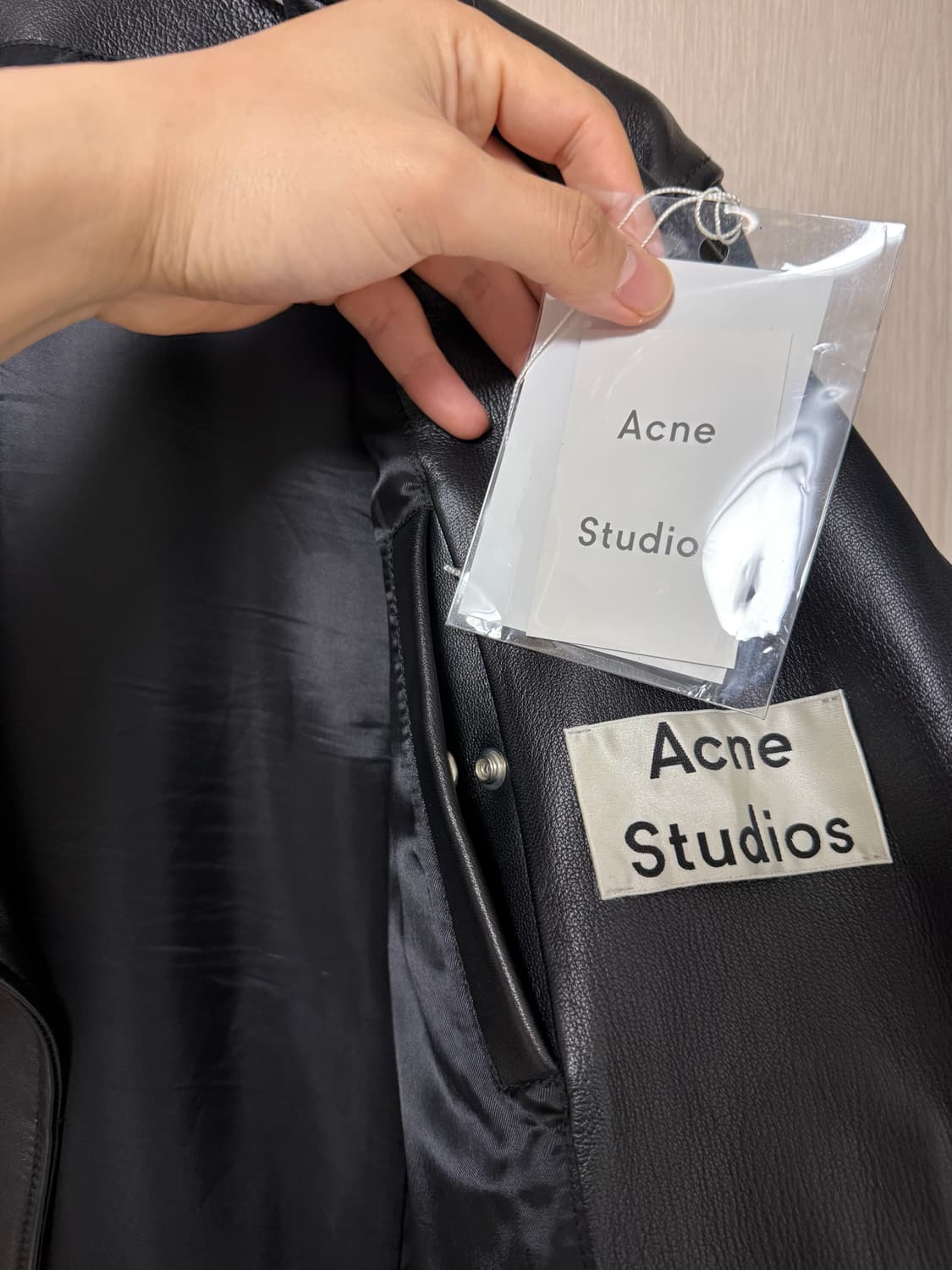 Acne Studios Nate Clean 레더자켓 (B70008) 상품이미지5