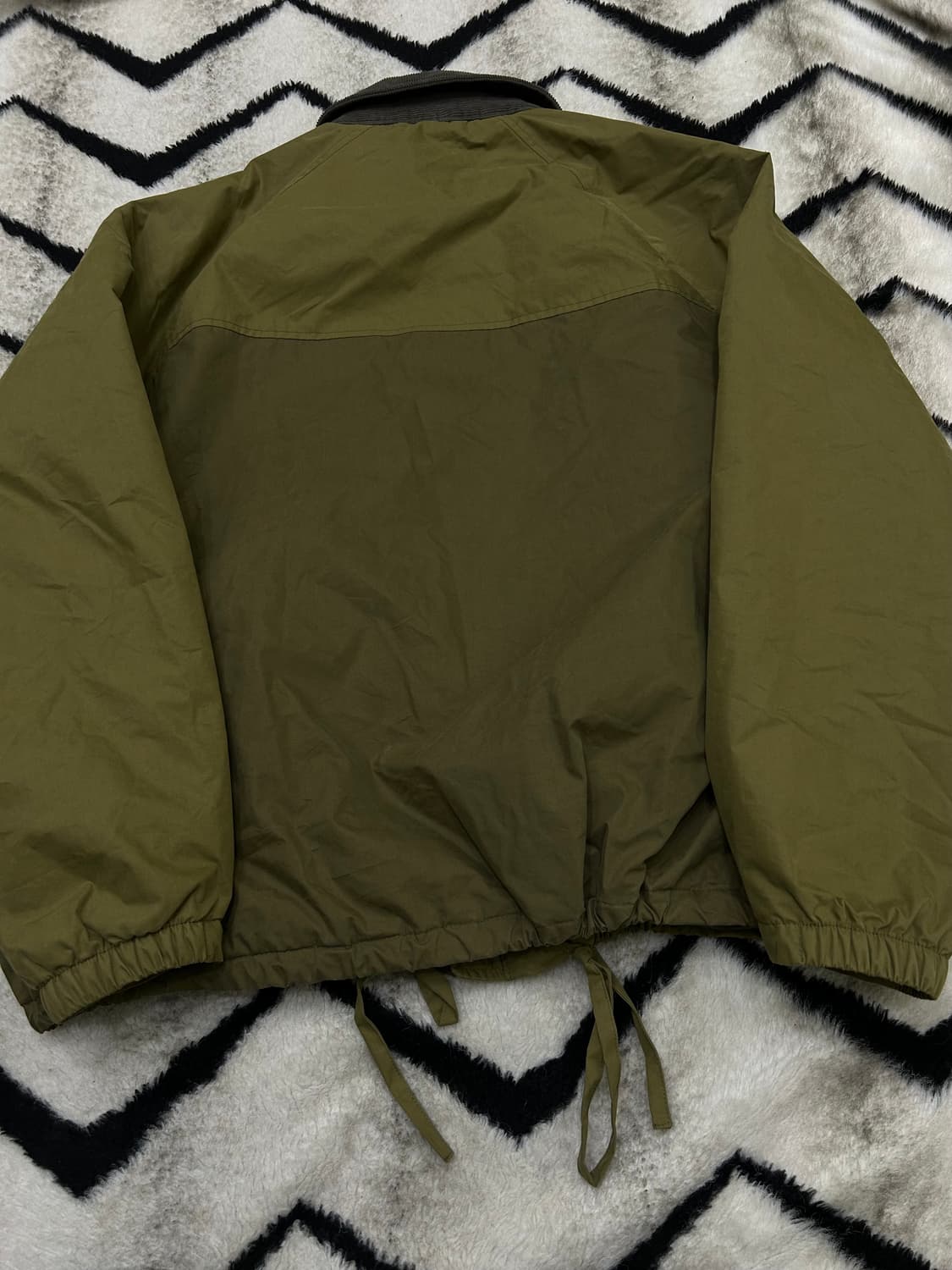 [한국2XL]ZARA 투톤 왁스드 봄버 자켓/카키 상품이미지4