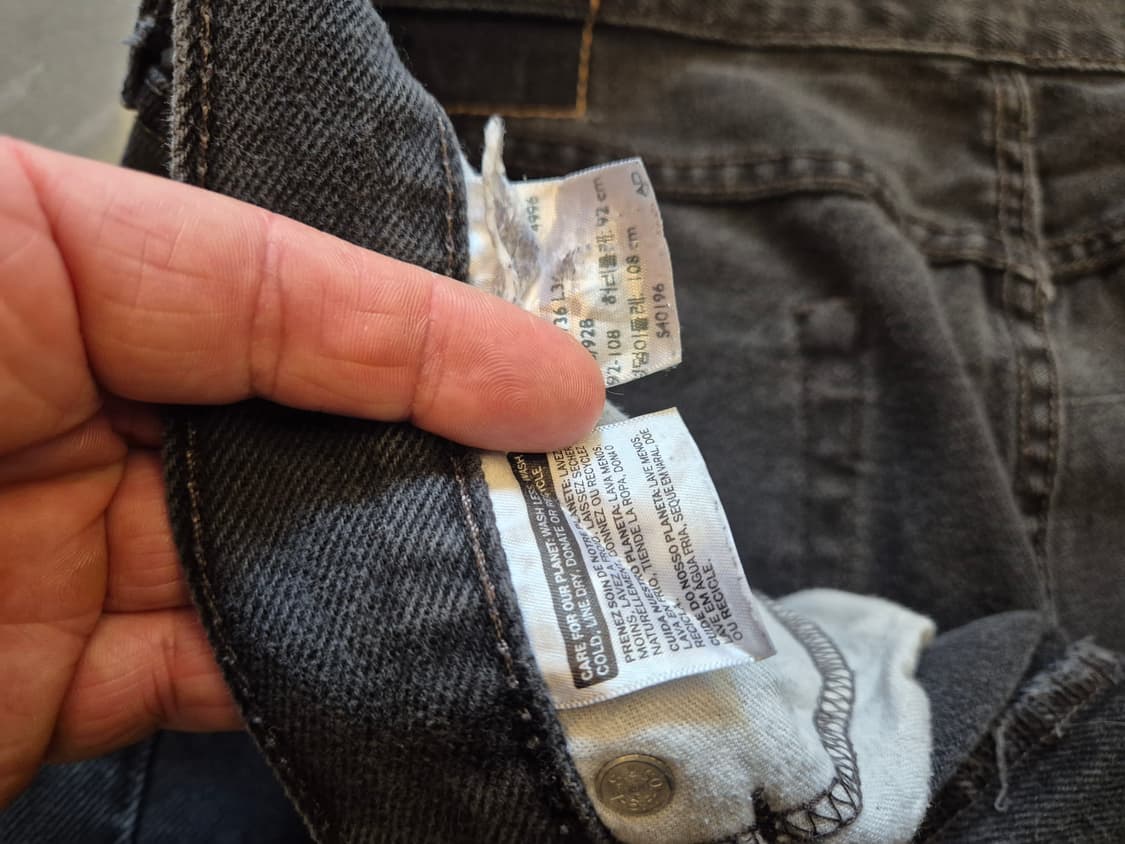 리바이스 505 블랙데님 팬츠 상품이미지6